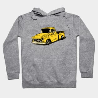 Yellow 55 Chevy pickup truck Hoodie